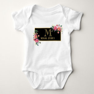 Body Para Bebê mulher monogrammed bebé conhecido personalizado