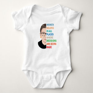 Body Para Bebê Mulheres Pertencem A Todos Os Locais De Ruth Bader