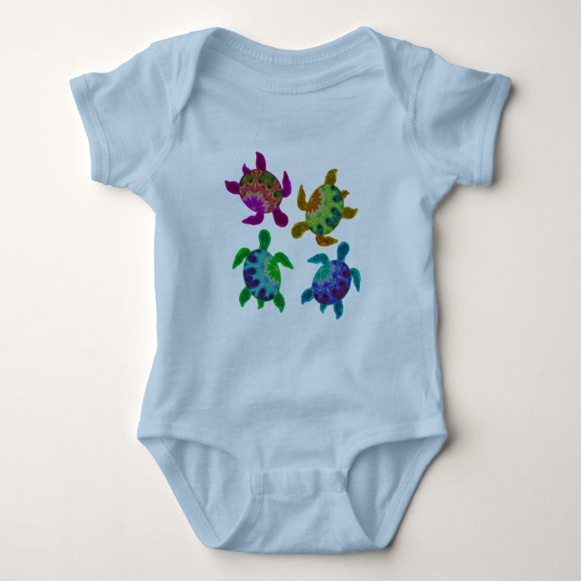 Body Para Bebê Multi tartarugas pintadas (Frente)