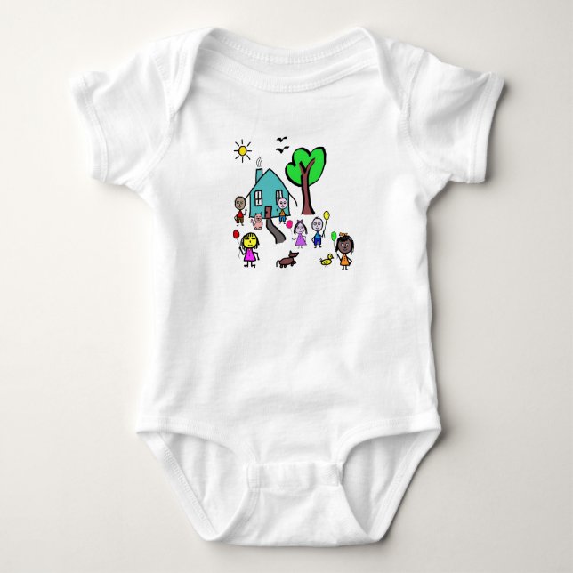 Body Para Bebê Mundo de Bodysuit para Bebês (Frente)