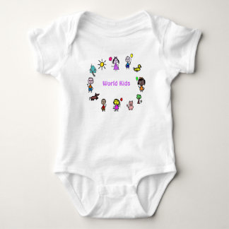 Body Para Bebê Mundo de Bodysuit para Bebês Crianças