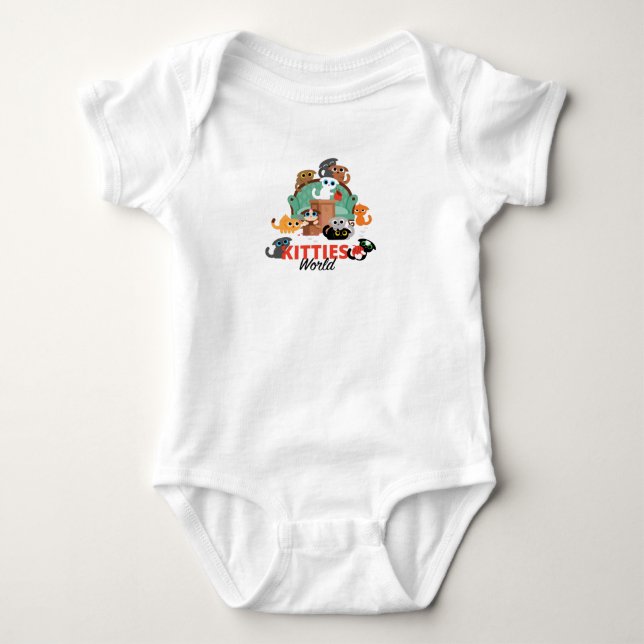 Body Para Bebê Mundo dos Gatinhos (Frente)