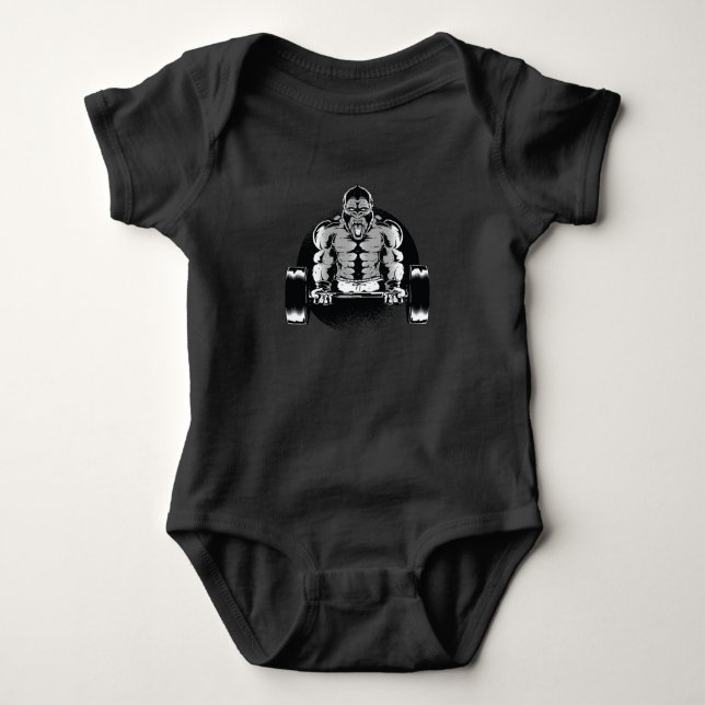 Body Para Bebê Músculos Fortes De Gorila (Frente)