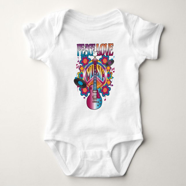 BODY PARA BEBÊ MÚSICA DO AMOR DA PAZ (Frente)