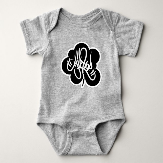 Body Para Bebê música dos grafites do hip-hop (Frente)