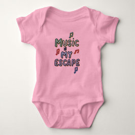 Body Para Bebê Música é minha escapatória