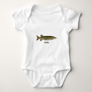 Body Para Bebê Musky (muskellunge)