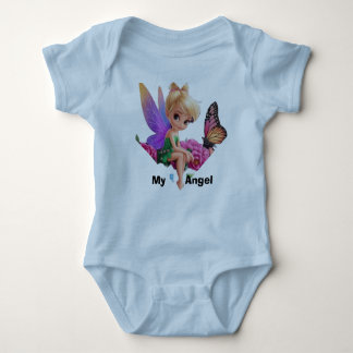 Body Para Bebê “My 1st Angel” Fa Whimsical Charm 1st moment