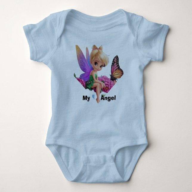 Body Para Bebê “My 1st Angel” Fa Whimsical Charm 1st moment (Frente)