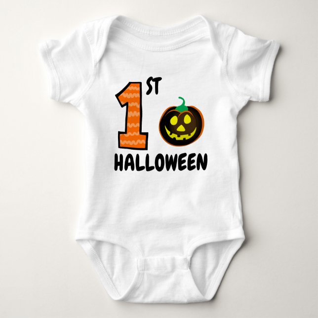Body Para Bebê My 1st Halloween Cute Baby Spooky Body Suit (Frente)