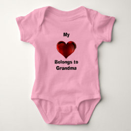Body Para Bebê My ♥️ Belongs to Grandma Baby Bodysuit 