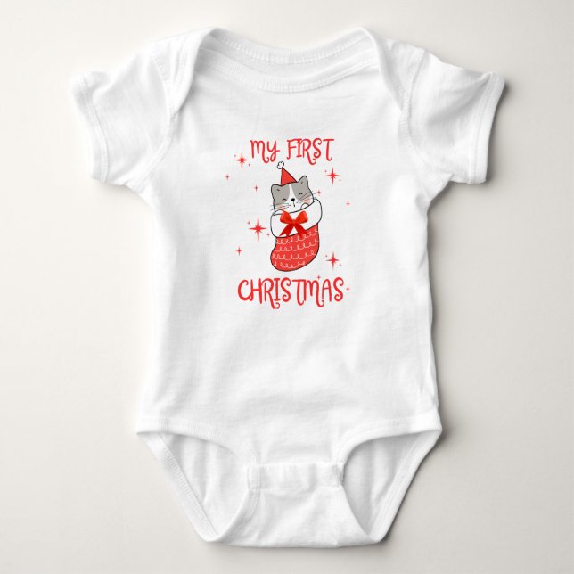 Body Para Bebê My First Christmas (Frente)
