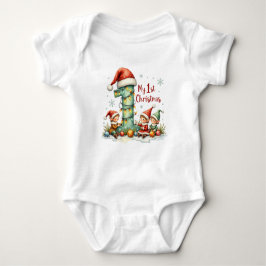 Body Para Bebê My First Christmas Baby Bodysuit