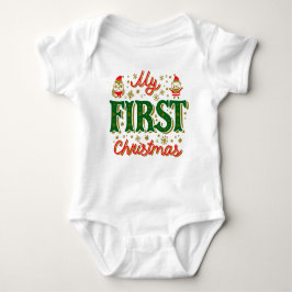 Body Para Bebê My First Christmas Baby Bodysuit 