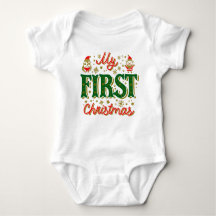 My First Christmas Baby Bodysuit – Personalized