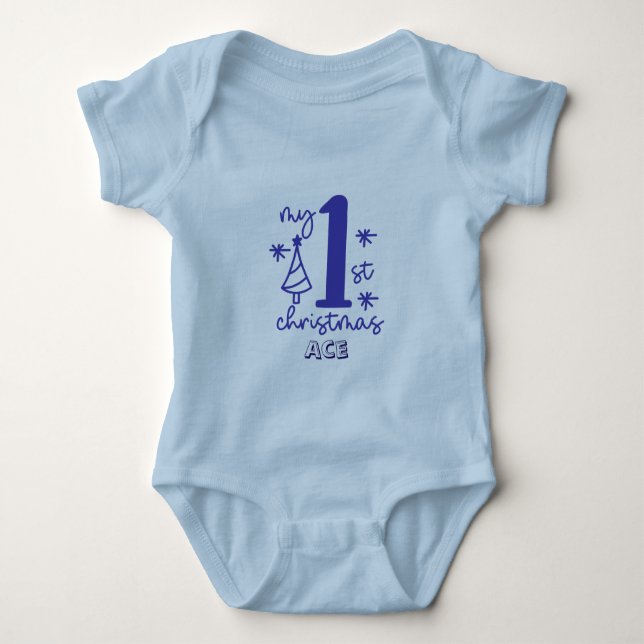 Body Para Bebê My First Christmas Baby Boy (Frente)