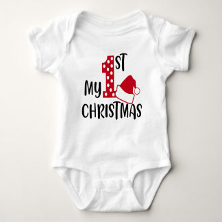 Body Para Bebê 🎄My First Christmas Baby T-Shirt | Cute Holiday👶