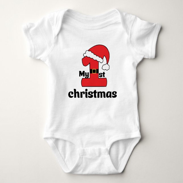 Body Para Bebê My first Christmas, Gift for baby, New born baby (Frente)
