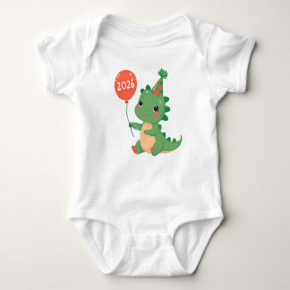 Body Para Bebê  My First Year 2026 cute Dinosaur Baby Bodysuit 