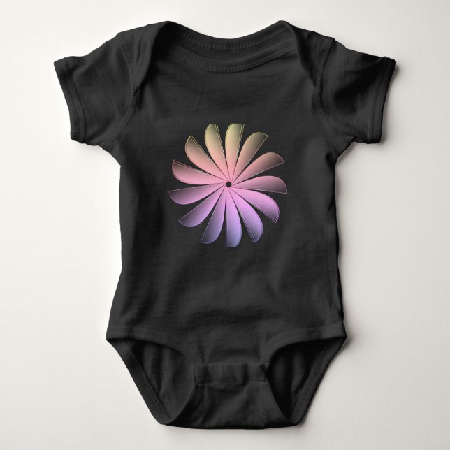 Body Para Bebê my flower Baby Bodysuit (Frente)