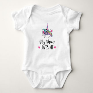 Body Para Bebê My Mimi Loves Me Granddaughter Unicorn