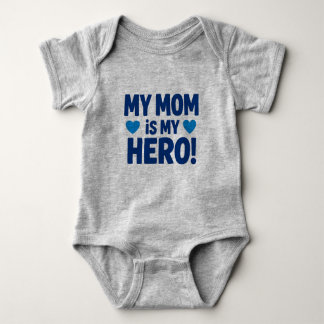 Body Para Bebê My Mom Is My Hero Baby Bodysuit - Cute MotCamiseta