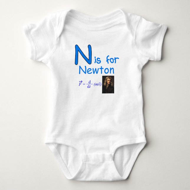 Body Para Bebê N é para Newton (Frente)