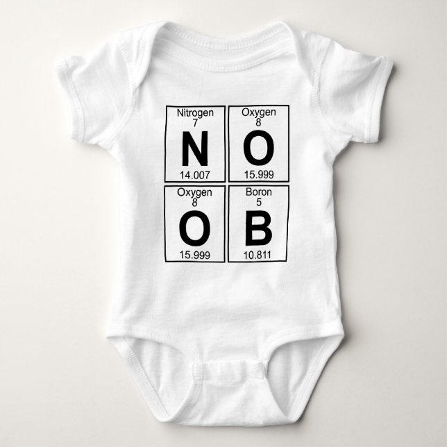 Body Para Bebê N-O-O-B (noob) - Cheio (Frente)