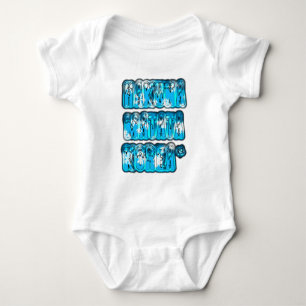 Body Para Bebê Na moda azul vintage Zombi Design Hakuna Matata K