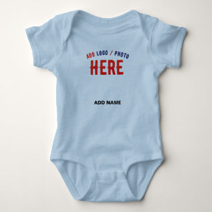 BODY PARA BEBÊ NA MODA MODERNO PERSONALIZADO AZUL VERIFICADO COM