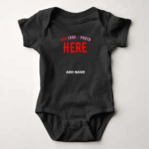 BODY PARA BEBÊ NA MODA MODERNO PERSONALIZÁVEL NEGRO VERIFICADO CO