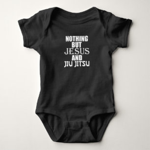Body Para Bebê Nada além de Jesus e Jiu Jitsu BJJ Christian MMA