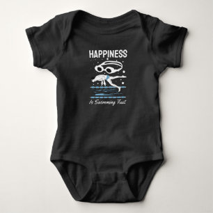 Body Para Bebê Nadador Speedo - Felicidade é Nadar Rápido