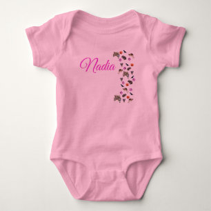 Body Para Bebê Nadia, Logotipo com Vida Selvagem Australiana