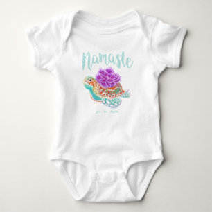 Body Para Bebê Namaste Yoga Sea Turtle Bebê Criança Roupa