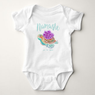Body Para Bebê Namaste Yoga Sea Turtle Bebê Criança Roupa