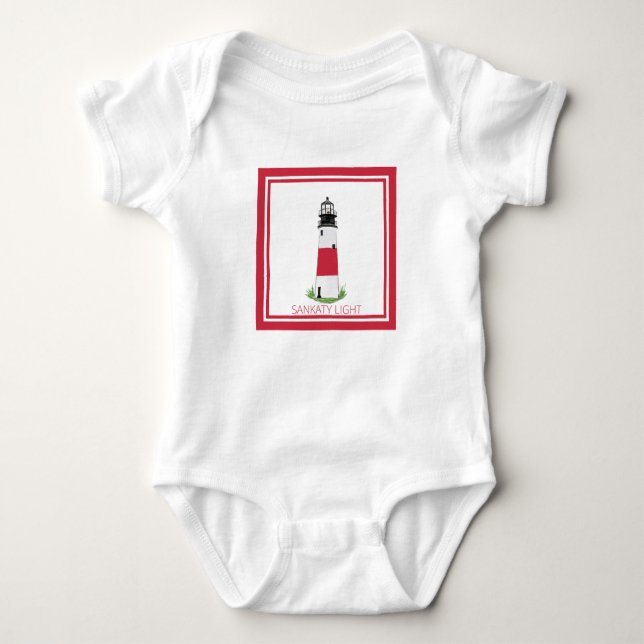 Body Para Bebê Nantucket Sankaty Lighthouse Baby e Kid body-case (Frente)