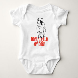 Body Para Bebê Não Alô Meu Cachorro - Bulldog Francês