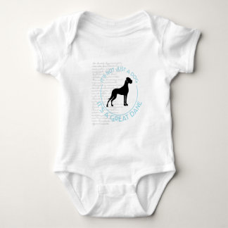 Body Para Bebê Não é apenas um cão, é um grande danês!