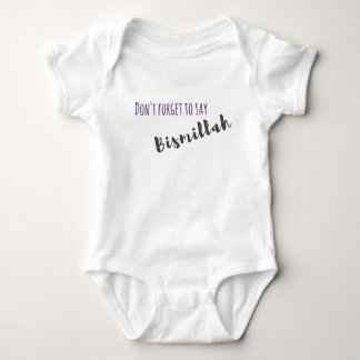 Body Para Bebê Não esqueça dizer Bismillah - equipamento do bebê