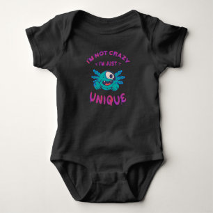 Body Para Bebê Não estou louco, sou apenas único Axolote
