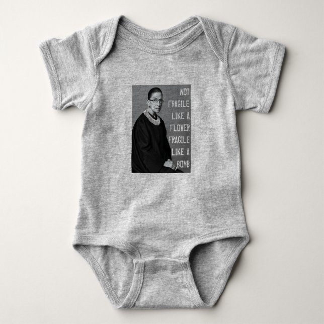 Body Para Bebê Não Frágil Como Uma Flor (Frente)