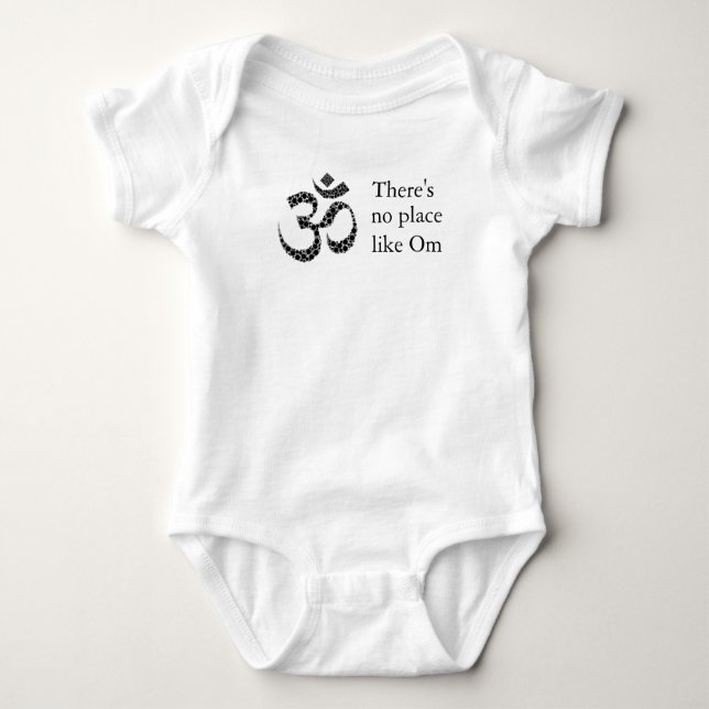 Body Para Bebê "Não há lugar como Om" Yoga Baby, uma peça (Frente)