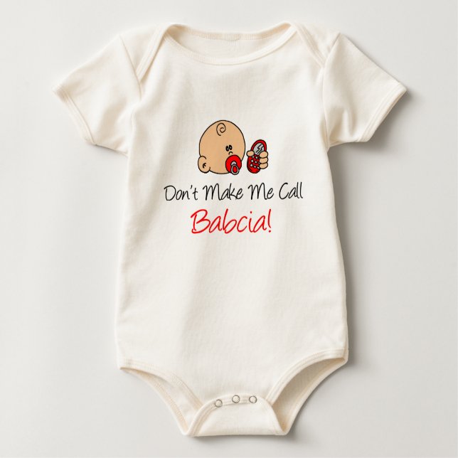 Body Para Bebê Não me faça a chamada Babcia (Frente)