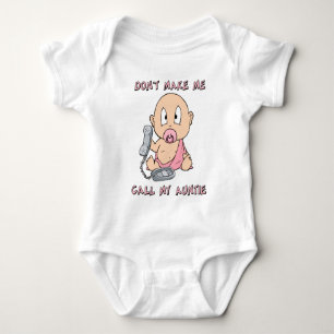 Body Para Bebê Não me faça chamar meu auntie