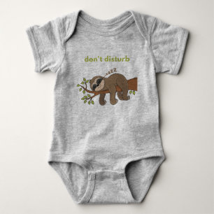 Body Para Bebê Não Perturbe Bodysuit de bebê preguiça