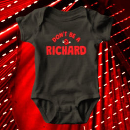 Body Para Bebê Não Seja um Richard Bodysuit Divertido para Bebê –