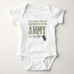 Body Para Bebê Não suje comigo que meu tio está no exército