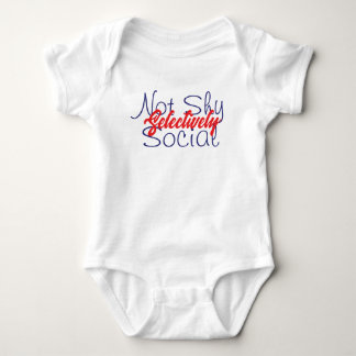 Body Para Bebê Não Tímido Seletivamente Social Funny Minimalista
