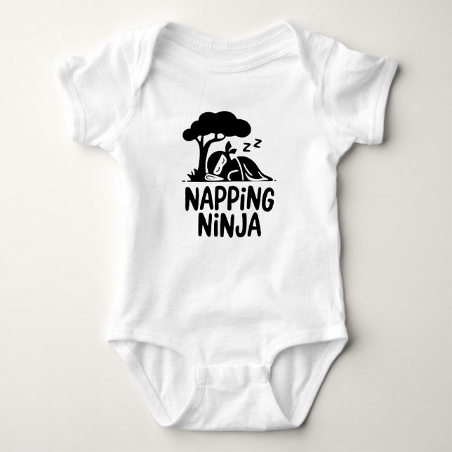Body Para Bebê Nápoles Ninja - Bonita Sono De Arte Ninja (Frente)